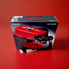 Nintendo Virtual Boy CIB With Upgraded Eyepatched Ribbons Tested + Mario tennis
